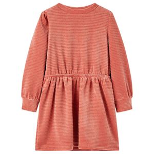 Vestido infantil de manga larga rosa 92