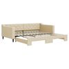 vidaXL Sof&aacute; cama nido tela crema 100x200 cm