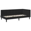 vidaXL Estructura de Cama Esquina con Colch&oacute;n 2 pcs Negro Terciopelo