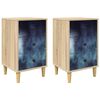 vidaXL Mesa de noche RAALTE 2 uds. Roble Sonoma 36 x 33 x 60 cm