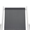 vidaXL Silla de playa plegable 2 unidades aluminio y textilene gris