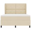 vidaXL Cama tipo Box Spring con colch&oacute;n Crema 160 x 200 cm tela
