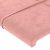 vidaXL Cabecero con orejas de terciopelo rosa 103x23x118/128 cm