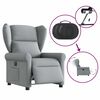 vidaXL Sill&oacute;n reclinable el&eacute;ctrico tela gris claro