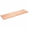 vidaXL Estante pared madera roble tratada marr&oacute;n claro 200x60x(2-4) cm