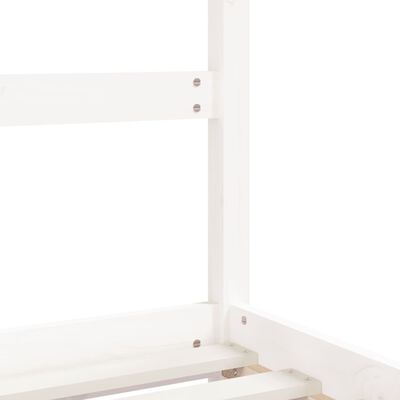vidaXL Estructura de cama para niños madera pino blanco 2x(90x190) cm