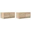 vidaXL Muebles de TV 2 uds madera ingenier&iacute;a roble Sonoma 60x31x25,5cm