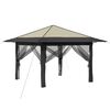 vidaXL Gazebo con 4 Paredes Laterales 3,3 x 3,3 m Crema y Antracita