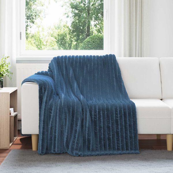 vidaXL Mantitas de Sof&aacute; 6 pcs Azul marino 200 x 150 cm Lana