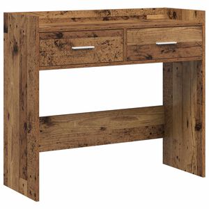vidaXL Mesa Consola Madera envejecida 90 x 35 x 80 cm