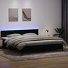 vidaXL Cama box spring con colch&oacute;n y LED terciopelo negro 200x210 cm