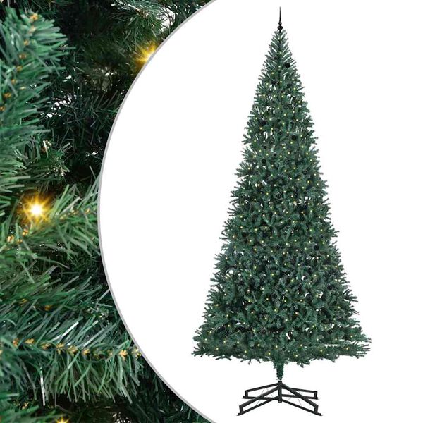 vidaXL Árbol de Navidad Artificial Pre-iluminado con Juego de Bolas