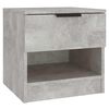 vidaXL Mesita de noche madera contrachapada gris hormig&oacute;n