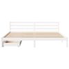 vidaXL Cama sin colch&oacute;n madera maciza de pino blanca 180x200 cm