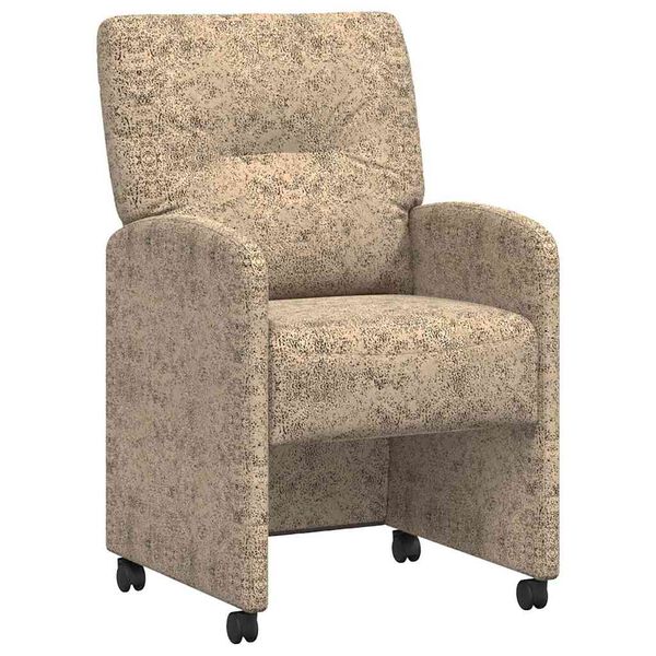 vidaXL Sillas de Comedor con Ruedas 2 pcs Gris claro 57 x 67 x 95 cm