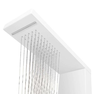 vidaXL Sistema de panel de ducha aluminio blanco mate