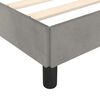 vidaXL Estructura de cama sin colchón terciopelo gris claro 90x190 cm