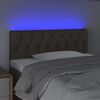 vidaXL Cabecero con LED de tela gris taupe 90x7x78/88 cm