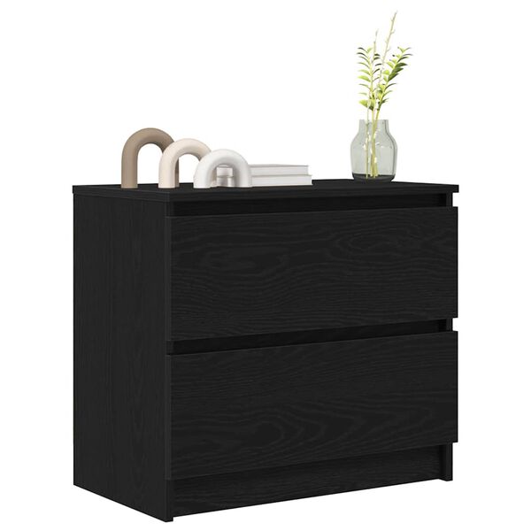 vidaXL Mueble para TV madera contrachapada negro 60x35x54 cm