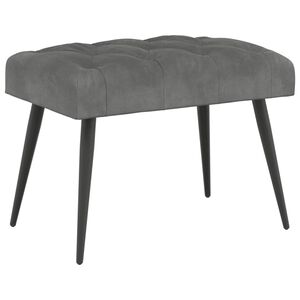 vidaXL Banco con tapicer&iacute;a con botones Gris oscuro 60 x 40 x 45 cm