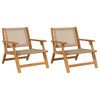 vidaXL Muebles de jard&iacute;n 2 pcs Beige 67 x 78 x 73 cm