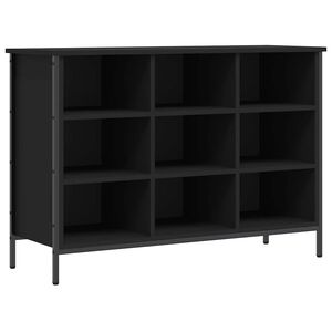 vidaXL Zapatero madera de ingenier&iacute;a negro 100x35x70 cm