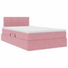 vidaXL Cama con almacenamiento Rosa 120 x 200 cm Terciopelo