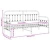 vidaXL Estructura de cama de d&iacute;a con cabecera Negro 75 x 190 cm Acero