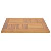vidaXL Tablero de mesa cuadrado madera maciza de teca 50x50x2,5 cm