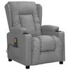 vidaXL Sill&oacute;n de masaje de cuero sint&eacute;tico gris