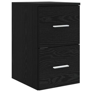 vidaXL Gabinete de ba&ntilde;o intermedio Roble Negro 30 x 35 x 50 cm