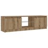 vidaXL Mueble de TV luces LED madera roble artisan 120x30x36 cm