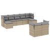 vidaXL Set de sof&aacute;s de jard&iacute;n 9 pzas con cojines rat&aacute;n sint&eacute;tico beige