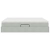 vidaXL Cama con almacenamiento y colch&oacute;n Gris Claro 200 x 200 cm