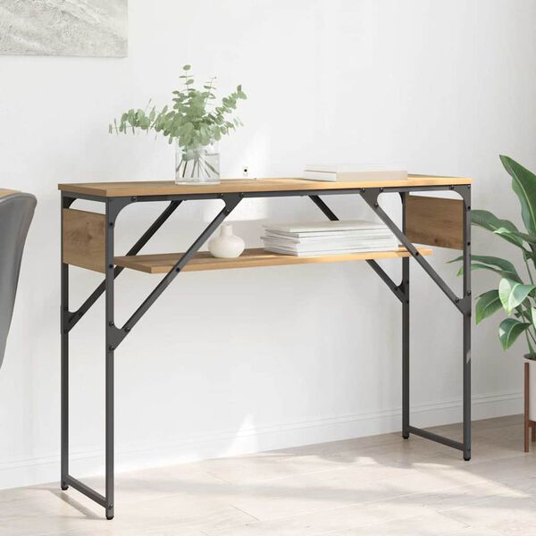 vidaXL MesaConsola Roble artesanal 105x30x75cm Madera de ingenier&iacute;a