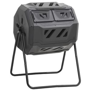 vidaXL Contenedor de compostaje de jard&iacute;n negro 73x64x95 cm 160 L