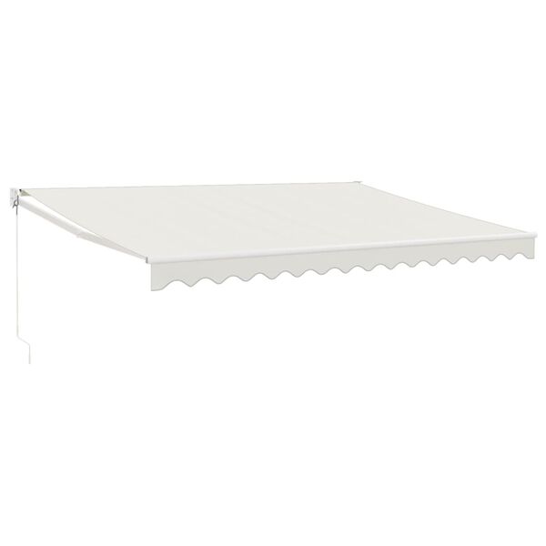 vidaXL Toldo retr&aacute;ctil aluminio y tela color crema 4,5x3 m