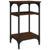 vidaXL Mesa auxiliar madera contrachapada roble marrón 35x30x60 cm