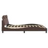 vidaXL Estructura de cama Viana sin colch&oacute;n cuero sint&eacute;tico marr&oacute;n 180x200cm