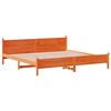 vidaXL Cama sin colch&oacute;n madera maciza de pino marr&oacute;n cera 180x200 cm