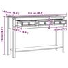 vidaXL Mesa Auxiliar Corona 114 x 34,5 x 73 cm Madera de pino macizo