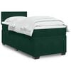 vidaXL Cama box spring con colch&oacute;n terciopelo verde oscuro 80x200 cm