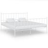 vidaXL Estructura de cama sin colch&oacute;n metal blanco 140x200 cm