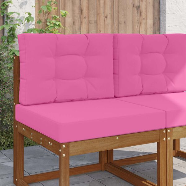 vidaXL Coj&iacute;n para sof&aacute; de exterior 2 pcs Rosa Poli&eacute;ster