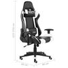 vidaXL Silla gaming giratoria PVC blanco