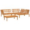 vidaXL Set de sof&aacute;s de palets de jard&iacute;n 4 pzas madera maciza de acacia