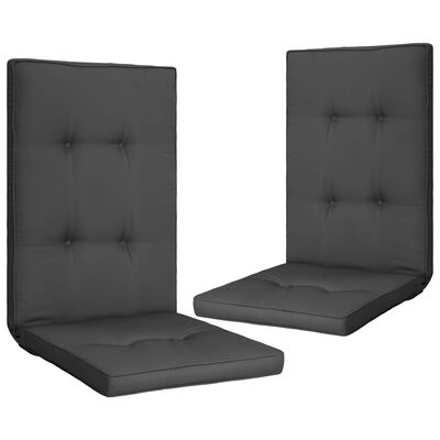 vidaXL Cojines para sillas de jardín 2 uds gris antracita 120x50x5 cm
