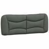 vidaXL Cabecero de cama acolchado Hvar tela gris oscuro 140 cm