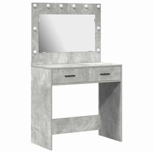 vidaXL Mesa Tocador Gris Concreto 78,5 x 41 x 135 cm