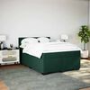 vidaXL Cama box spring con colch&oacute;n terciopelo verde oscuro 140x200 cm